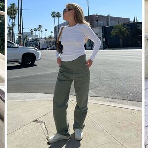 Djerf Avenue Go To Pants Green